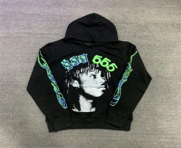 

men039s hoodies autumn winter men39s fashion portrait print young thug 55 angel hoodie set sxl5815174, Black