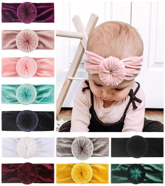 

infant girls hair bands 11 design gold velvet donut headband baby cute headbands kids headwear girls hair bands 078643572, Slivery;white