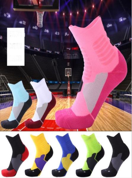 

elite basketball socks men and women breathable sweat odour sports socks towel bottom thickening friction proof middle tube2917646, Black