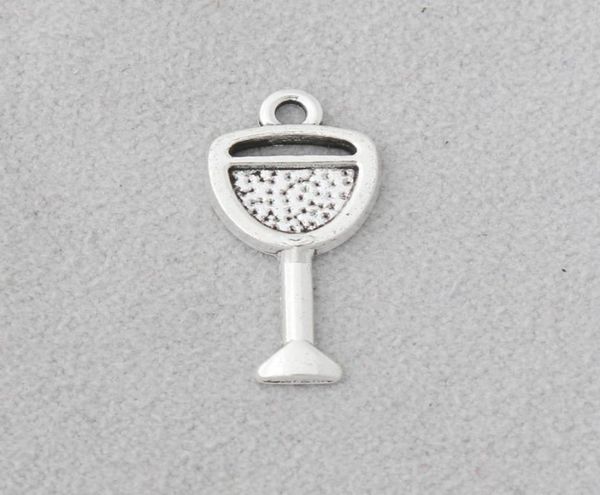 

whole antique silver plated alloy tableware charms wine glass diy jewelry charms whole 1021mm 100pcs aac13222745568, Bronze;silver