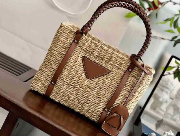 

bags tote women luxury brand handbag shoulder leather designer crossbody female large capacity shopping straw beach clutch purses niche high