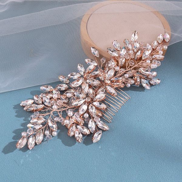 

bride hair side comb wedding hair accessories princess crystal hairpin tiaras charm noiva hair jewelry for women party headwear, Slivery;white