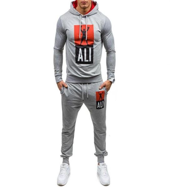 

men039s outdoor tracksuits running fitness casual sweatshirts pure color pullover with trousers leisure209o1814586, Gray