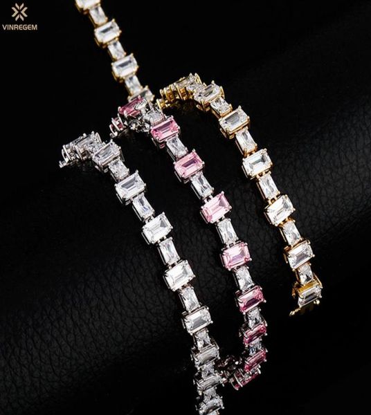 

chains vinregem hip hop rock 925 sterling silver created moissanite gemstone fahion chain necklace bracelet fine jewelry gift whol3814452