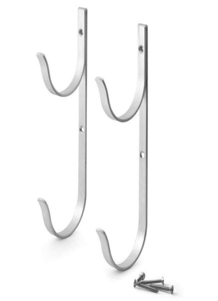 

pool accessories 2pcs swimming pole hanger wall mount aluminum telescoping holder hook for vacuum hose leaf rakes garden tools3113896