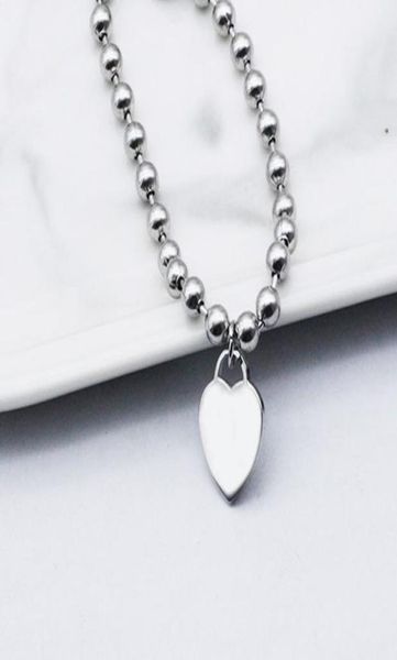 

couple 15mm heart bracelets strands stainless steel round beaded chains extension chain 5cm fashion jewelry whole gifts for gi1501503, Black
