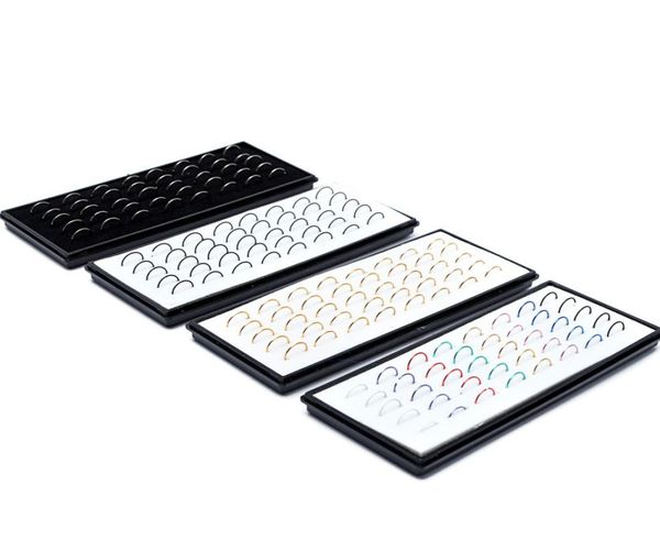 

new 40pcsbox approx 8x05mm colorful stainless steel nose hoop nose ring stud body piercing labret2178314, Silver