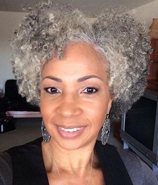 

gracefully gray curls human hair ponytail puff updo women extension clips drawstring combs salt n pepper silver grey highlights dy5636375, Black