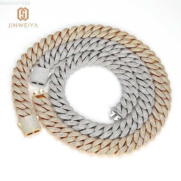 

new designs 18mm gold and silver plated brass necklaces hip hop cuban chains for men
