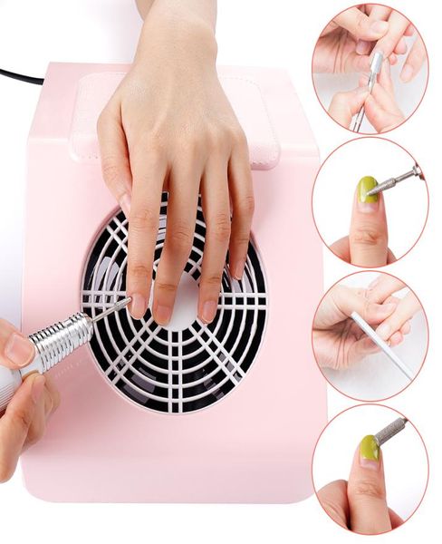 

40w nail dust suction dust collector fan vacuum cleaner manicure machine tools dust collecting bag nail art manicure salon tools7133176