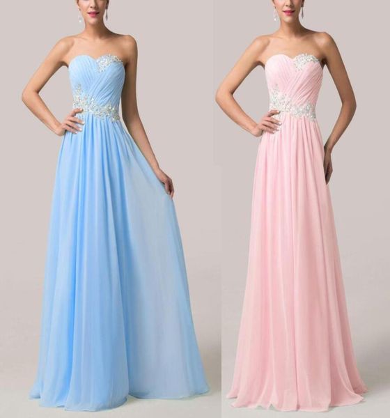 

prom dresses sweetheart ivory applique sequins floor length aline chiffon bridesmaid dress2938655, White;pink