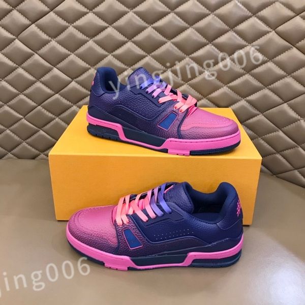 

2023 new luxurys shoes for mens woman trainer men sneakers since designer shoes black white blue denim leather casual sneaker size 39-45 rd0