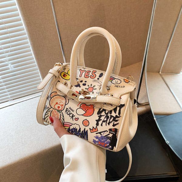 

h ermes brikis tote bags for women wholesale fashionable trend graffiti printed handbag 2023 new bag large capacity crossbody with real logo