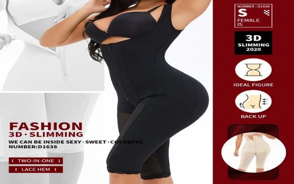 

women039s shapers fajas colombianas bodies for women waist trainer full body shapewear female modeling strap slimming sheath be1588503, Black;white