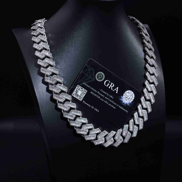 

22mm 925 sterling silver necklace moissanite zircon diamond hiphop fashionable and retro high fashion sell