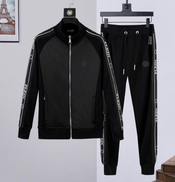 

bear mens hoodie jacket trousers crystal skull tracksuit men hoodies casual tracksuits jogger jackets pants sets sporting suit 741716163642, Gray