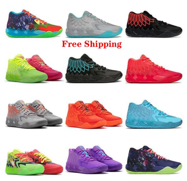 

designer 2023 men basketball mb.01 quality trainer running shoes mens lamelo ball buzz queen city rick and morty galaxy rock ridge volt, Black