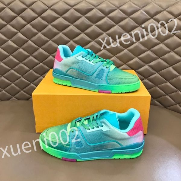 

2023 new luxury designer fashion cowhide men women sneakers fashion trend casual shoes summer mens board shoes sports shoes rd0632, Black