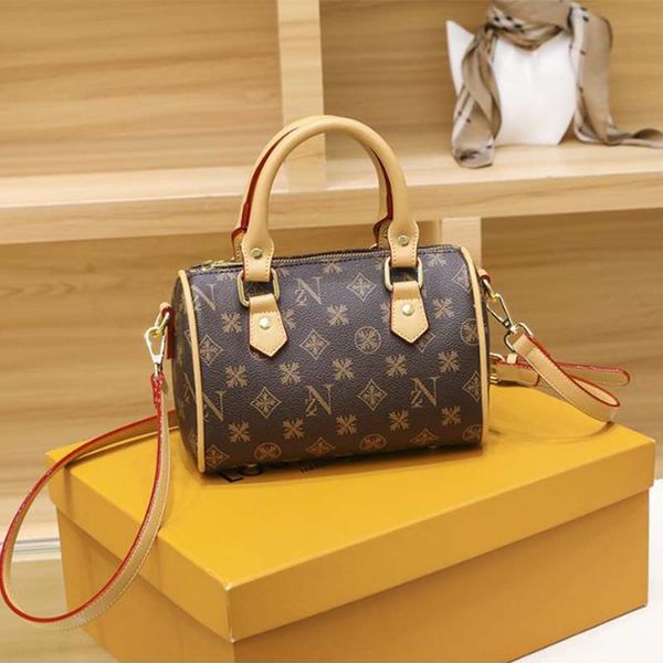 

classic retro printed boston pillow bag women's handbag one shoulder crossbody bag