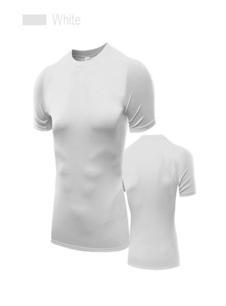 

dry fit tshirt for men compress body buliding crop men039s t shirts workout clothes fitness tights4348636, White;black