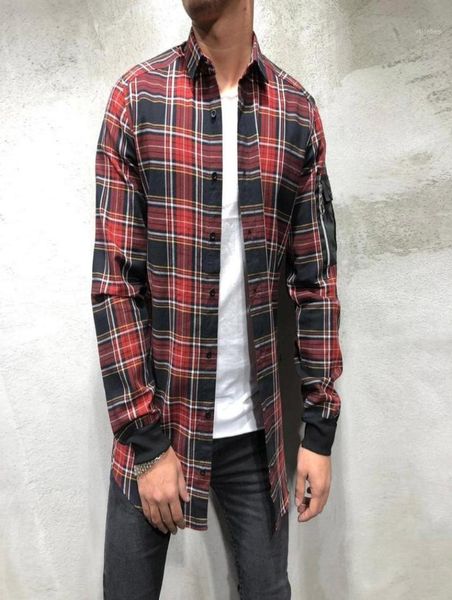 

men shirt arrival men039s autumn winter casual turndown collar button plaid print long sleeve blouse clothing soft camisa7438293, White;black