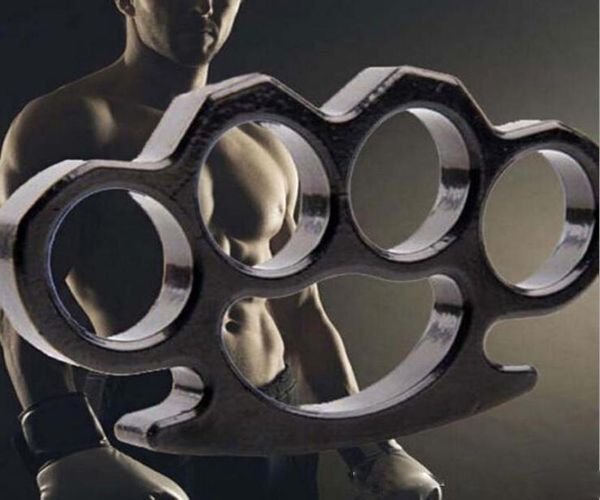 

us stoc 10pcs silver and black thin steel brass knuckle dustersself defense personal security women039s and men039s selfd2004019