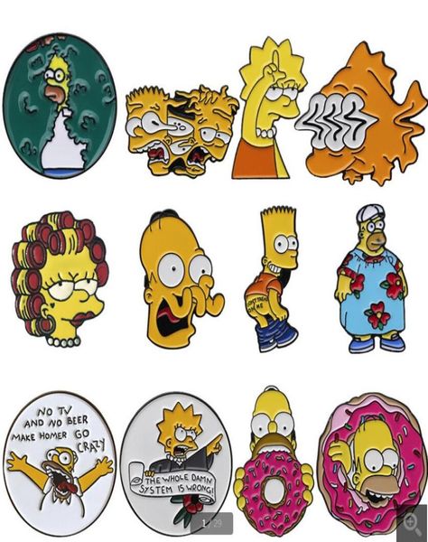 

tv donut funny design brooches badges humor cute cartoon enamel pin badge for bag lapel backpack for anime fans gifts jewelry gc783973241, Gray
