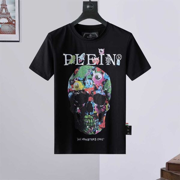 

designer mens pp skull diamond t shirts short sleeve brand spring and summer high o-neck quality skulls tshirt tees phillip45pv, White;black