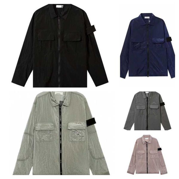 

toney brand jackets coat metal nylon functional shirt double pocket jacket reflective sun protection windbreaker jacket men size m-2xl, Black;brown