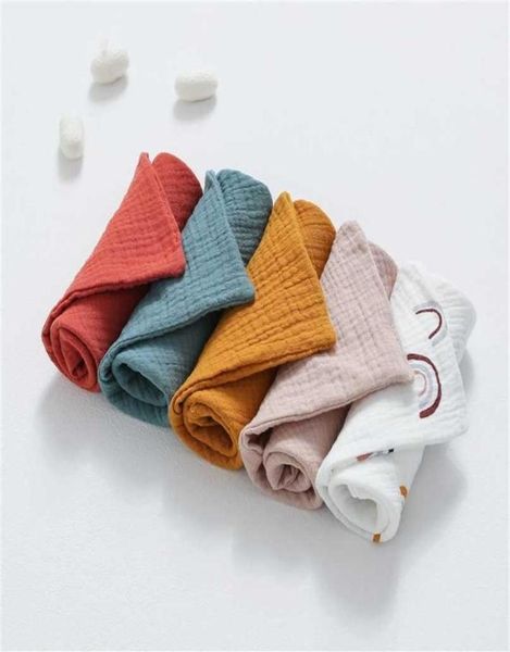 

5pcs muslin babys blanket towel 100 cotton saliva borns bathing feeding face washcloth infant gauze 211023229g1612855