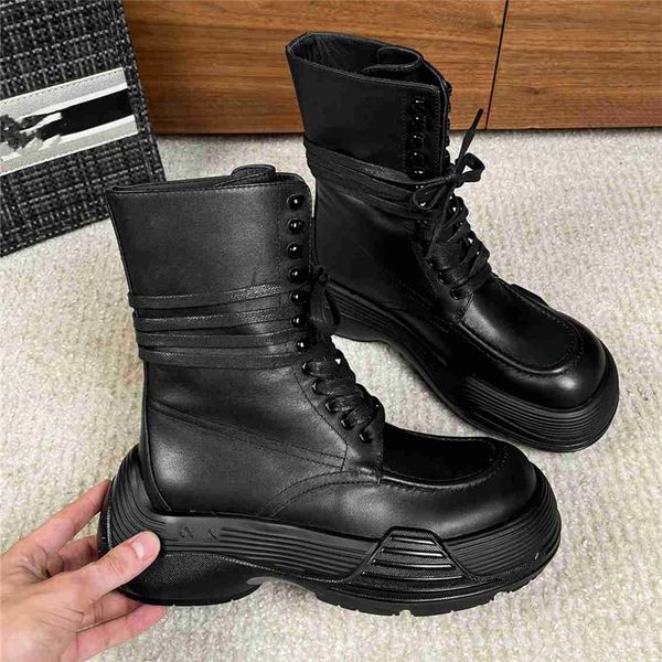 

luxury design boots 2023 langfannity fashionable women's business work elegant decoration snow anti slip knight boots martin boots casu, Black