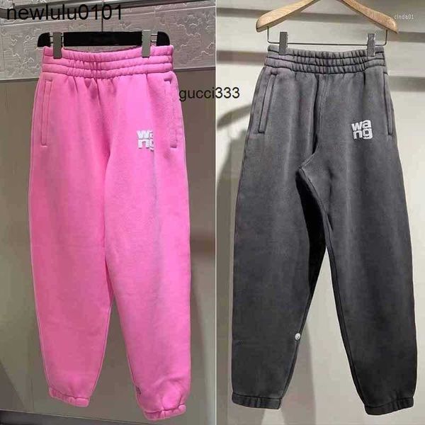 

women's wang casual alexander waist women's sweatpants pants elastic autumn plush and loose winter leings aw worn trousers sweatsh, Black;white