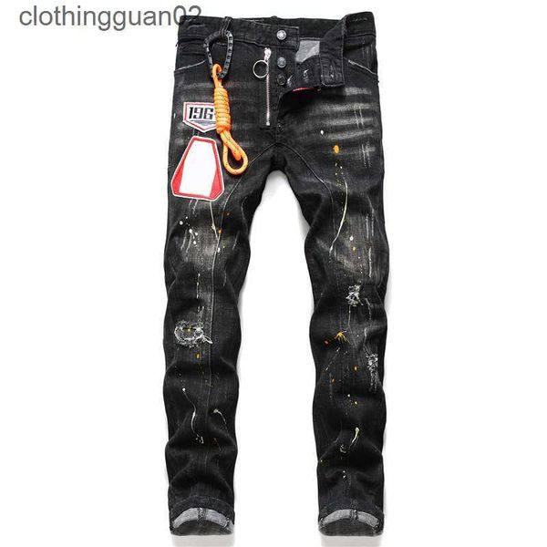 

mens jeans stree denim tears mens luxury designer denim jeans men denim jeans designer jeans embroidery pants fashion holes trousers mens cl, Blue