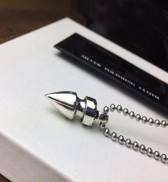 

fashion bullet pendant necklace cuban for mens and women trend personality punk style lovers gift hip hop jewelry4909089, Silver