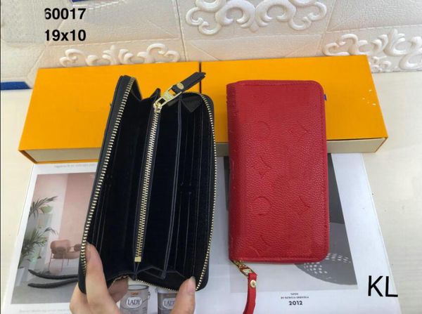 

designer diamond grain zipper embossing wallet coin purse designer wallets victorine ladies genuine leather coins purses cards holder card, Red;black