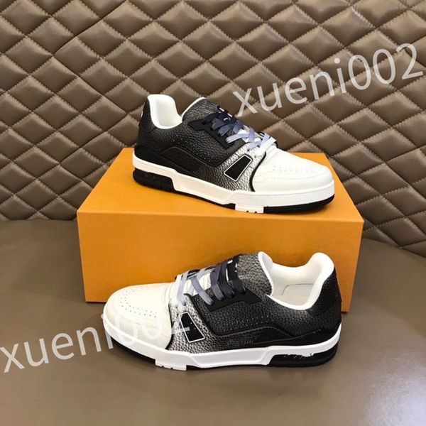 

2023 new designer fashion cowhide men women sneakers fashion trend casual shoes summer mens board shoes sports shoes rd0631, Black