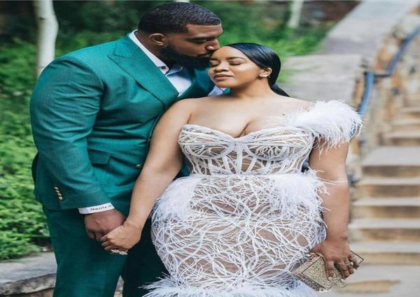 

sheath sweetheart short cocktail dress african strapless kneelength prom dress with feather formal party homecoming gown cd08999204, Black