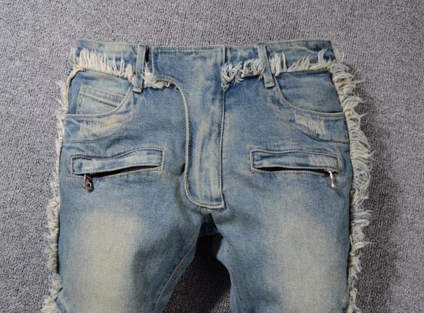 

new arrival winter mens designer jeans classic straight biker skinny jeans us size 2940 trousers famous brand zipper cuffs pants 6504864, Blue