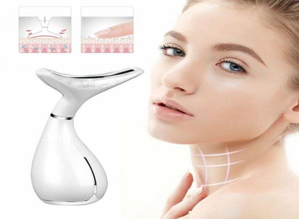 

led neck beauty massager anti wrinkle double chin removal lymphatic drainage pon therapy vibration massage machine6511963