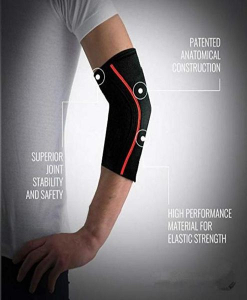 

1 pair 7mm fitness elbow brace compression support sleeve for tendonitis tennis elbow golf elbow treatment reduce joint pain9293138237987, Black;gray