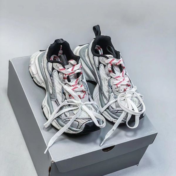 

women men designers shoes paris runner 7.0 transmit sense trainers black white pink blue shoes deconstruction luxury sneakers 7 casual joggi