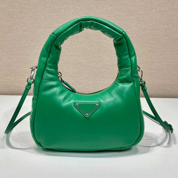 

sheepskin hobo bag mini crossbody crescent half moon shoulder armpit designer handbags hobos tote bags leather purse triangle sequins niche