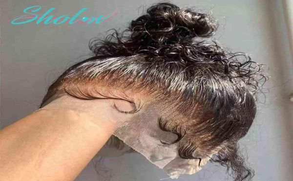 

wholale pre plucked 360 front 100 virgin human hairhuman hair 360 frontalcheveux vierge 360 lacefront wig4368272, Golden;white