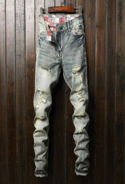 

2019 mens crime designer jeans rock revival biker hip hop man hole designs ripped skinny slim fit tapered leg pants s2914764, Blue
