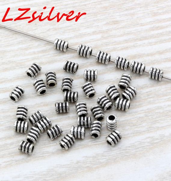 

mic 500pcs antique silver zinc alloy spiral tube beads spacer bead findings 35x 48mm diy jewelry d226851575, Bronze;silver
