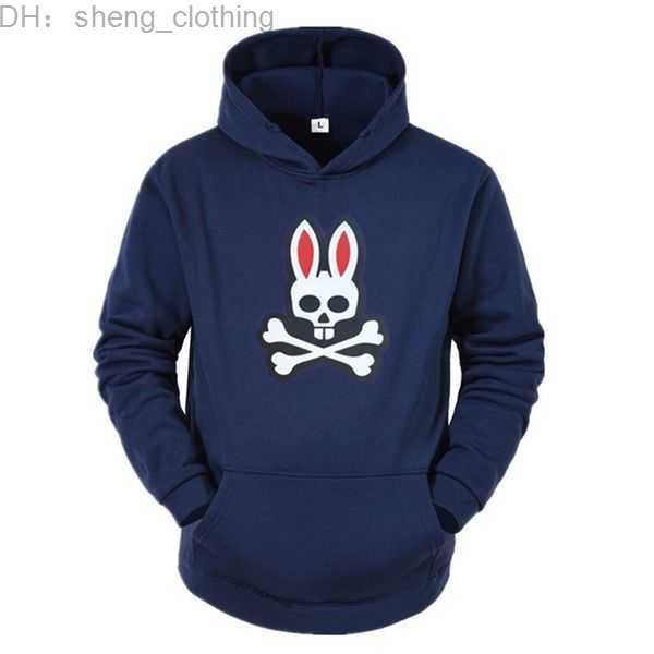 

psycho skeleton bunny letter print women hoodie fall winter streetwear men sports design sweatshirt pullover 2 fz0b, Black