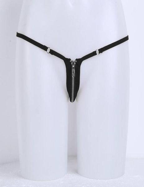 

women micro crotch thongs briefs lingerie underpants stretchy open zipper gstrings underwear ladies erotic panties women9362681, Black;pink
