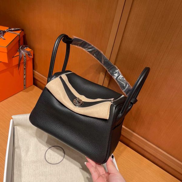 

9a original edition h ermes lindiss bags online shop handmade leather wax thread sewing lindi bag large capacity womens shoulder handbag s w