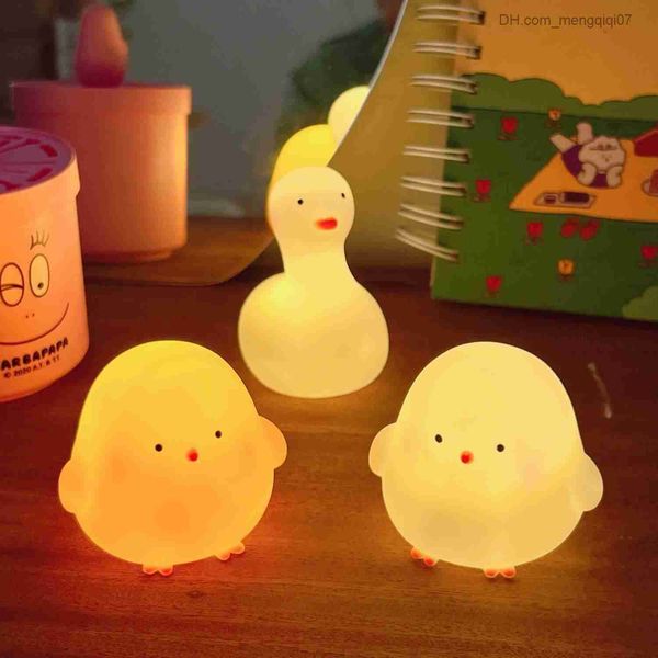 

lamps shades lights chick led light lamp cute animal cartoon night light gift for baby kids girl bedside bedroom living room decorative hkd2