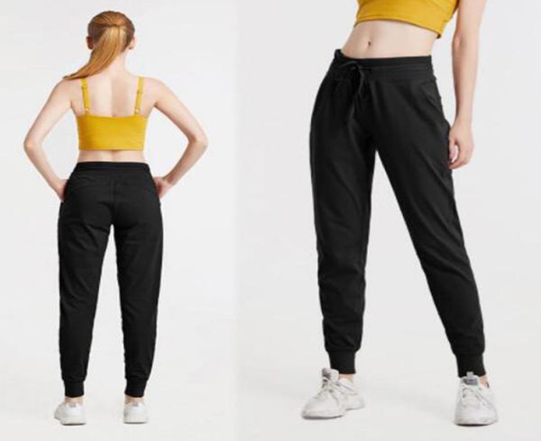 

ready to yoga clothes womens loose jogger pants capris sports and leisure trousers drawstring stretch high waist capris trainings 1519127, Black;white